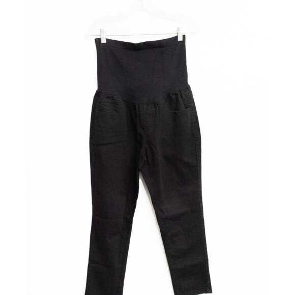 Bella Vida Maternity Women Black Polycotton Jegging Stretch Dark Wash Pockets XL - Picture 1 of 6